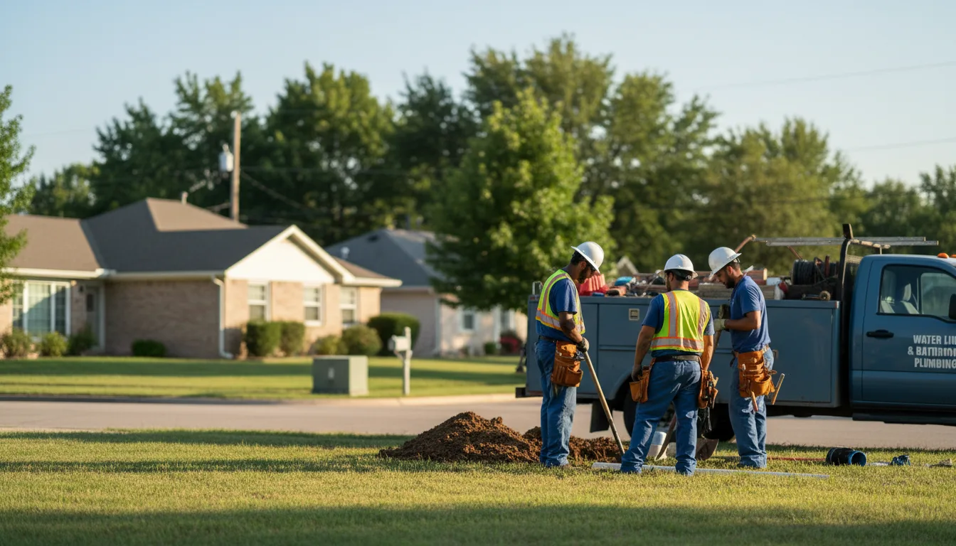 Residential water line and bathroom plumbing service in Fair Grove, MO
